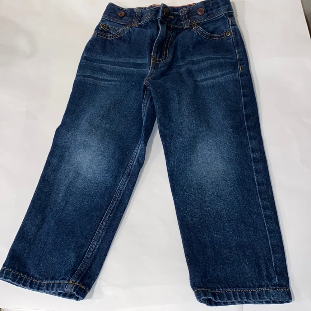 Carter’s Straight Fit Blue Jeans Adjustable waist NEW Boys 4T - Picture 5 of 8